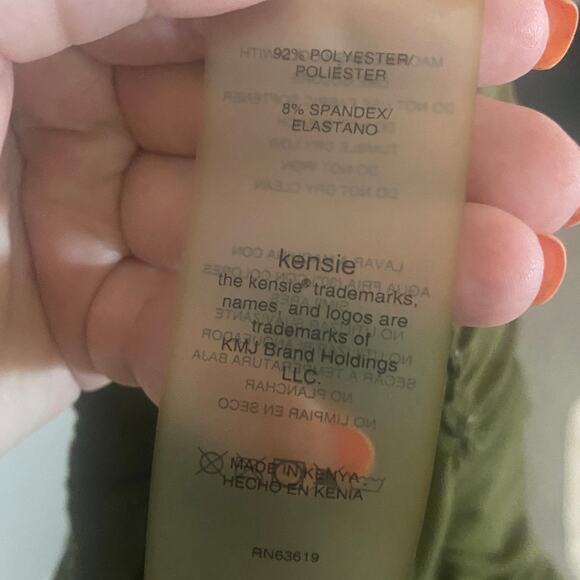 Kensie Olive Green Lightweight Cargo Jogger Pant Pockets Elastic Waist Sz M - Picture 8 of 10